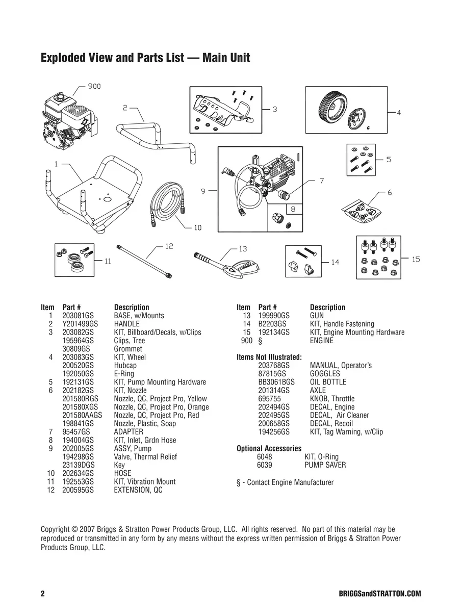 BRIGGS AND STRATTON, 020274-1, IPL.2